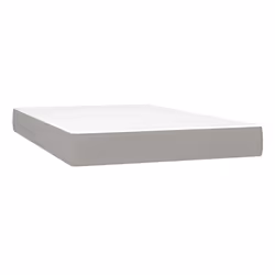 VidaXL 347754, Taille double/complet, Matelas à ressorts, Moyen, Gris clair, Blanc, Polyester, mousse