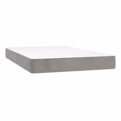 VidaXL 347768, Taille double/complet, Matelas à ressorts, Moyen, Gris clair, Blanc, Polyester, mousse