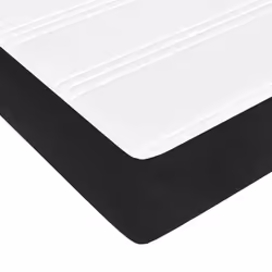 VidaXL 347770, Taille double/complet, Matelas à ressorts, Moyen, Noir, Blanc, Polyester, mousse