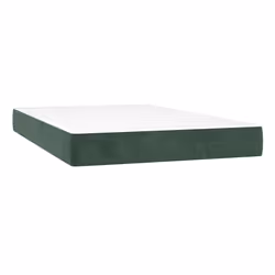 VidaXL 347771, Taille double/complet, Matelas à ressorts, Moyen, Vert foncé, Blanc, Polyester, mousse