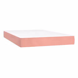 VidaXL 347773, Taille double/complet, Matelas à ressorts, Moyen, Rose, Blanc, Polyester, mousse