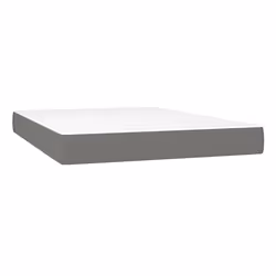 VidaXL 347775, Taille double/complet, Matelas à ressorts, Moyen, Gris foncé, Blanc, Polyester, mousse