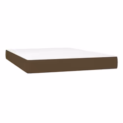VidaXL 347777, Taille double/complet, Matelas à ressorts, Moyen, Marron, Blanc, Polyester, mousse