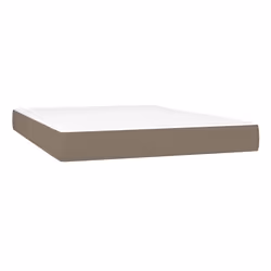 VidaXL 347778, Taille double/complet, Matelas à ressorts, Moyen, Taupe, Blanc, Polyester, mousse
