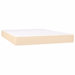 VidaXL 347779, Taille double/complet, Matelas à ressorts, Moyen, Crème, Blanc, Polyester, mousse