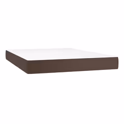 VidaXL 347785, Taille enfant / adulte, Matelas à ressorts, Moyen, Marron, Blanc, Simili-cuir, Adultes