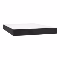VidaXL 347790, Taille double/complet, Matelas à ressorts, Moyen, Noir, Blanc, Polyester, mousse