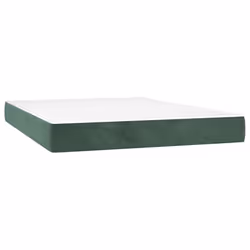VidaXL 347791, Taille double/complet, Matelas à ressorts, Moyen, Vert foncé, Blanc, Polyester, 1400 mm
