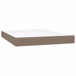 VidaXL 347798, Taille double/complet, Matelas à ressorts, Moyen, Taupe, Blanc, Polyester, 1400 mm