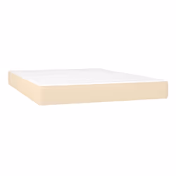 VidaXL 347799, Taille double/complet, Matelas à ressorts, Moyen, Crème, Blanc, Polyester, mousse