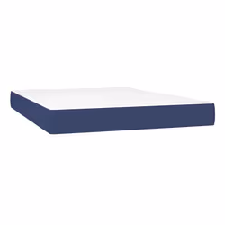 VidaXL 347800, Taille double/complet, Matelas à ressorts, Moyen, Bleu, Blanc, Polyester, mousse