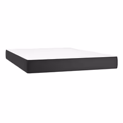 VidaXL 347802, Taille double/complet, Matelas à ressorts, Moyen, Noir, Blanc, Coton, Simili-cuir, Polyester, mousse