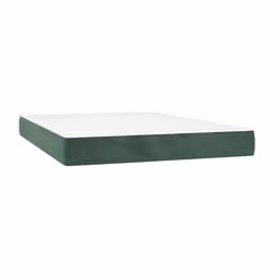 VidaXL 347811, Matelas à ressorts, Moyen, Vert foncé, Blanc, Adultes, Polyester, 1400 mm