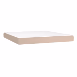 VidaXL 347827, King size, Matelas à ressorts, Moyen, Cappucino, Blanc, Coton, Simili-cuir, Polyester, mousse