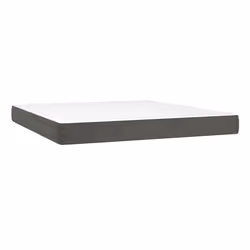 VidaXL 347849, Super King size, Matelas à ressorts, Moyen, Gris foncé, Blanc, Polyester, mousse