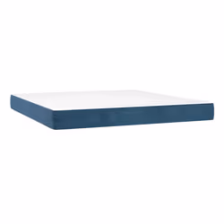 VidaXL 347852, Super King size, Matelas à ressorts, Moyen, Bleu foncé, Blanc, Polyester, mousse