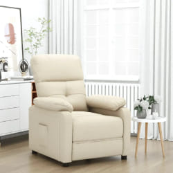 vidaXL Fauteuil inclinable - Crème