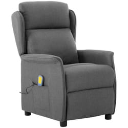 Vidaxl - Chaise de massage Gris clair 67.5 x 93.5 x 101.5 cm tissu