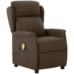 Vidaxl - Chaise De Massage Marron 67.5 X 93.5 X 101.5 Cm Tissu & Mousse