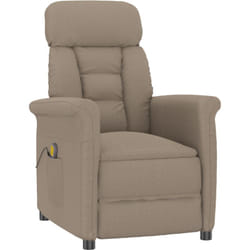 Vidaxl - Fauteuil de massage en tissu microfibre taupe