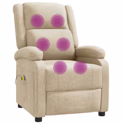 VidaXL 348446 Fauteuil massant électrique Crème - Vue supplémentaire 7