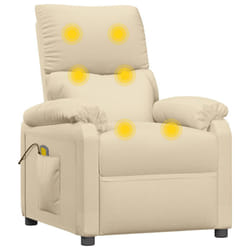 VidaXL 348468 Fauteuil massant électrique Crème