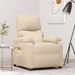 VidaXL 348468 Fauteuil massant électrique Crème - Vue supplémentaire 2