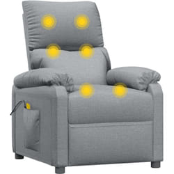 Fauteuil De Massage Gris Clair Tissu