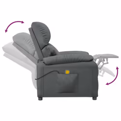 VidaXL 348470 Fauteuil massant électrique Gris - Vue supplémentaire 7