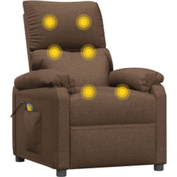 Fauteuil De Massage Marron Tissu Vidaxl