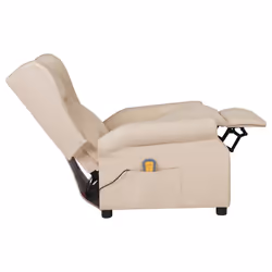VidaXL 348525 Fauteuil massant électrique Crème - Vue supplémentaire 5