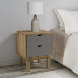 VidaXL 348577 Table de nuit et table de chevet Marron, Gris
