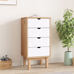 Cette armoire à tiroirs en bois classique est un choix parfait si vous cherchez à ajouter un style scandinave à votre décorat ...