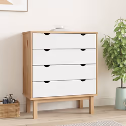 Cette armoire à tiroirs en bois classique est un choix parfait si vous cherchez à ajouter un style scandinave à votre décorat ...