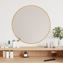Description générale Ajoutez une touche d'esthétique minimaliste à votre décor avec ce miroir mural pratique. Fabriqué en ver ...