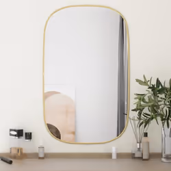 vidaXL Miroir mural Doré 80x50 cm
