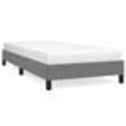 346673 vidaXL Cadre de lit Gris foncé 80 x 200 cm Tissu