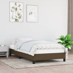 Vidaxl - Cadre de lit sans matelas marron foncé 90x190 cm tissu