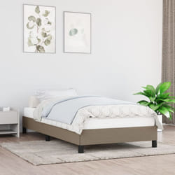 Vidaxl - Cadre de lit Taupe 90x200 cm Tissu