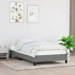 vidaXL Cadre de lit Gris foncé 100x200 cm