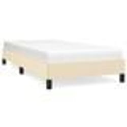 346701  vidaXL Cadre de lit Crème 100 x 200 cm Tissu
