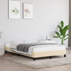 Vidaxl - Cadre de lit Crème 120 x 200 cm Tissu