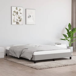 Vidaxl - Cadre de lit Gris clair 140x190 cm Tissu