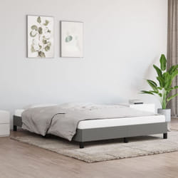 Vidaxl - Cadre de lit Gris foncé 140x190 cm Tissu