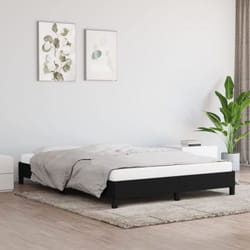 Vidaxl - Cadre de lit sans matelas noir 140x190 cm tissu