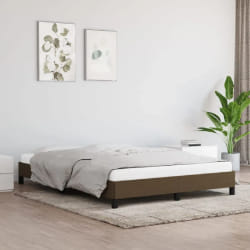 VidaXL Cadre de Lit 140x190 cm - Marron Foncé