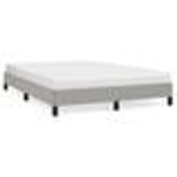 346720  vidaXL Cadre de lit Gris clair 140x200 cm Tissu