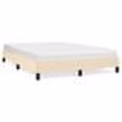 346725 vidaXL Cadre de lit Crème 140 x 200 cm Tissu