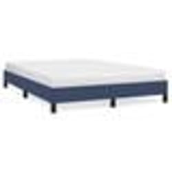 346726 vidaXL Cadre de lit Bleu 140 x 200 cm Tissu