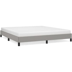 Cadre de lit sans matelas gris clair 160x200 cm tissu